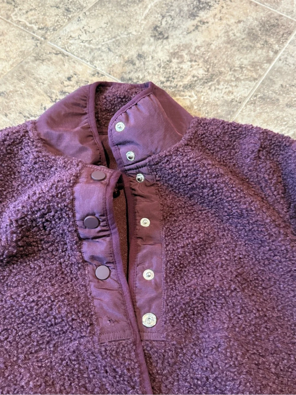 🧅Cozy Purple Sherpa Button-Up Jacket